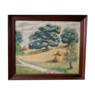 Tableau paysage ancien