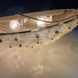 Large Murano Glass Flower Flush Mount Ceiling Light Attributed to Segu