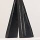 Vintage candle holder made of hand-forged metal, in a brutalist style.