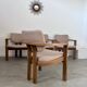 4 old armchairs Italian design chairs 70s vintage curved wood