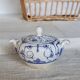 Antique earthenware sugar bowl from Digoin Sarreguemines