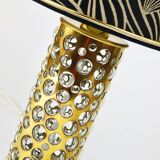 Rupert table lamp by Nikoll mid-century in brass tube and bubble glass, Austria, 1950s.