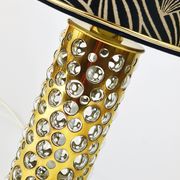 Rupert table lamp by Nikoll mid-century in brass tube and bubble glass, Austria, 1950s.