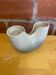 Vase design gilde ceramic white blue
