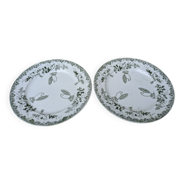 Ensemble de 2 petites assiettes en terre de fer Saint Amand et Hamage modèle Modern Style