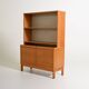 Oak cabinet with tambour doors with upper shelves, 1960s
