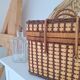 Vintage wicker suitcase