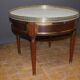 Coffee hot water bottle table in mahogany and brass XX