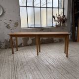 Oak and pine farmhouse console table