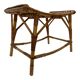 Vintage rattan bamboo footstool stool 1960s