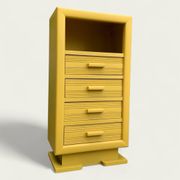 Ochre yellow Art Deco chest of drawers