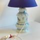 Vintage Blue Ceramic Lamp