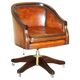 Restored leather captain's or director's chair