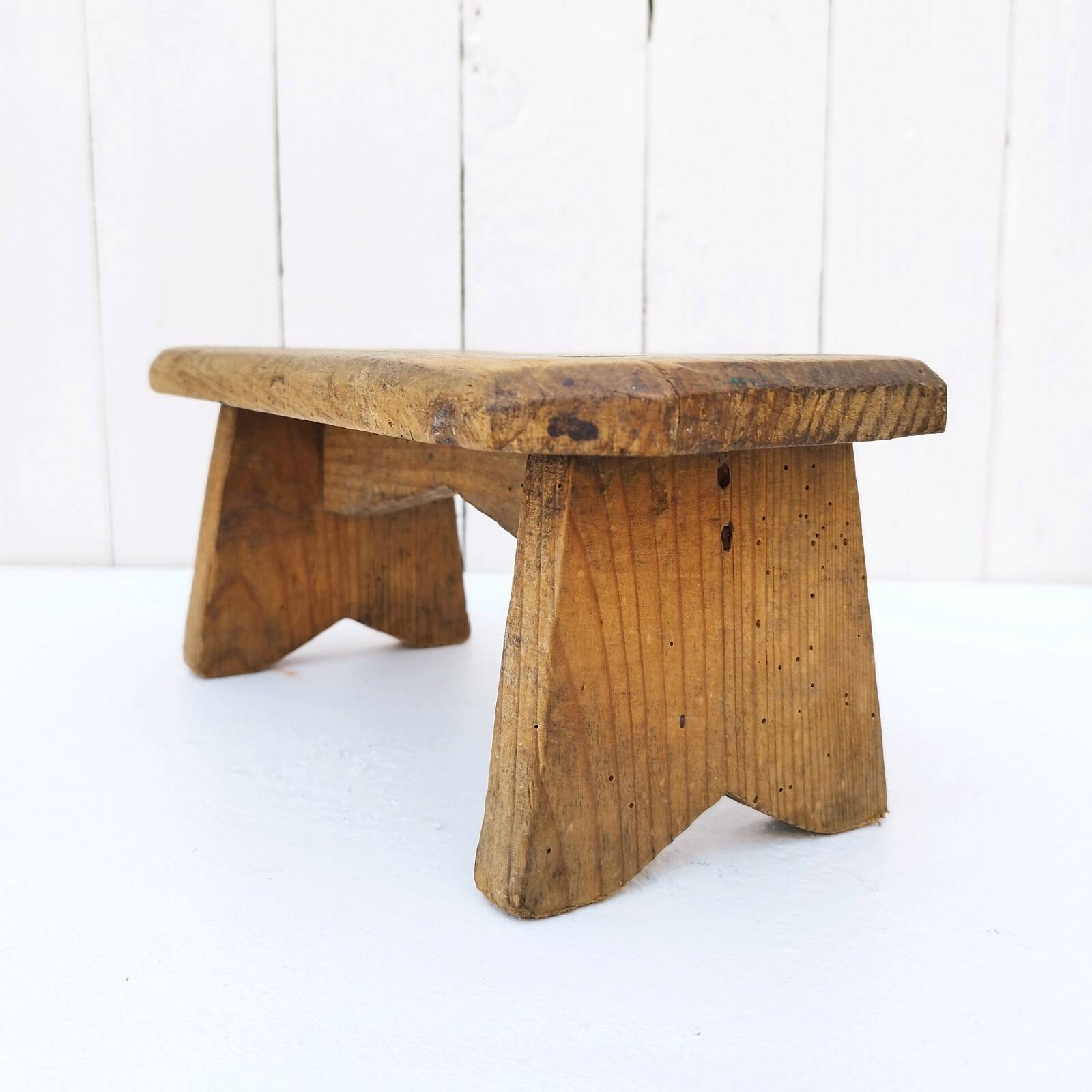 Vintage wooden step, country decoration