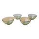 4 80's glass bowls