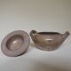 Stoneware sugar bowl with handle