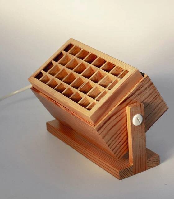 Pine wall lamp - Sweden, 1970s