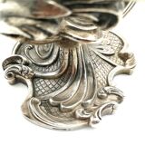 Wiskeman, pair of rococo chandelier, silver metal