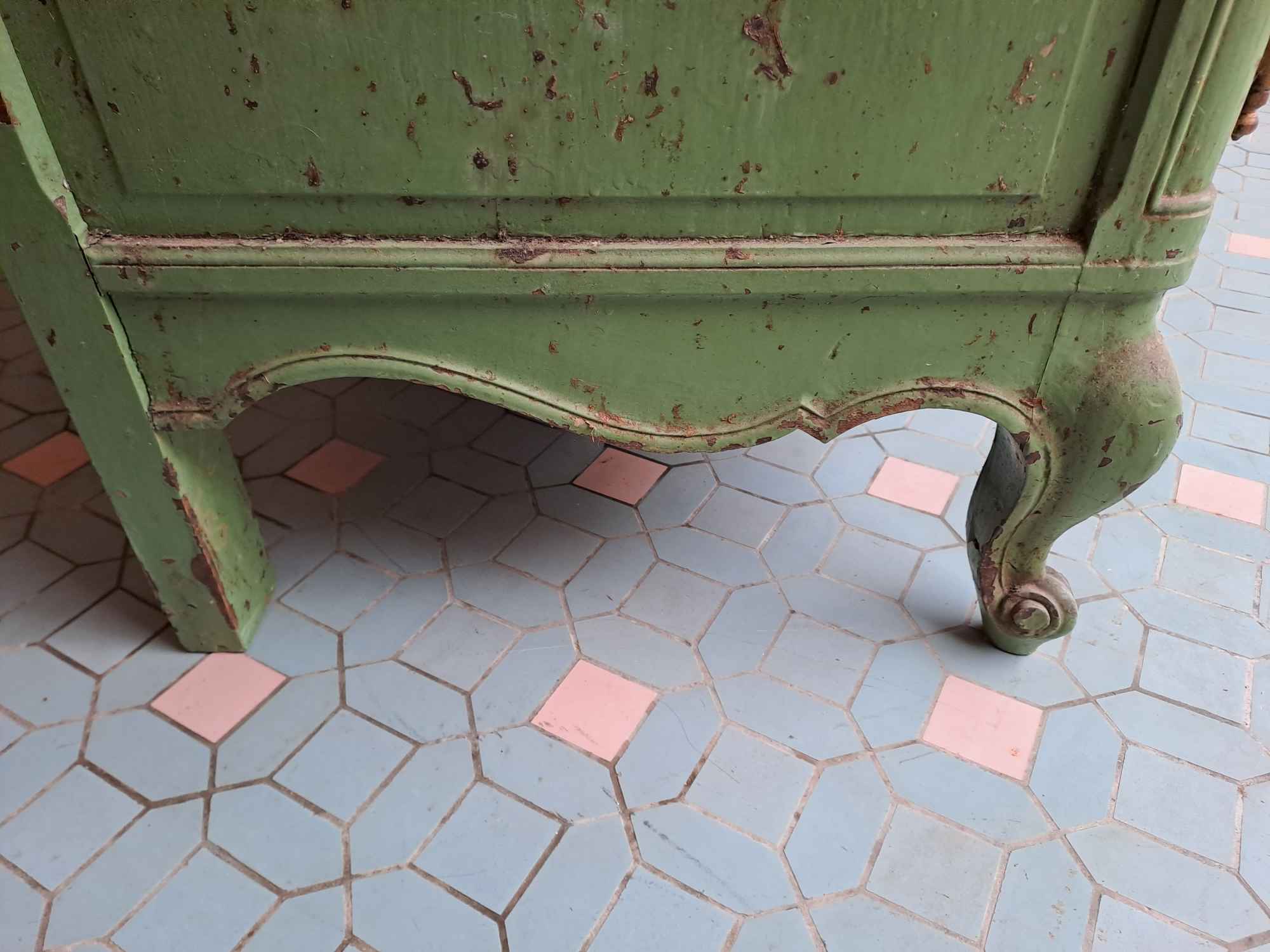 Small sideboard Louis XV look industrial workshop