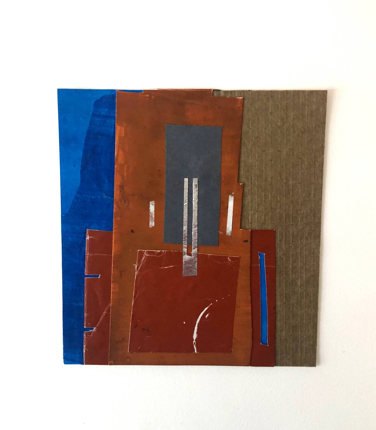 Abstract Work Beige Blue Collage