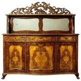 Rococo Revival Sideboard in Walnut and Veneer, 1850