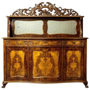Buffet Rococo Revival en noyer et placage, 1850