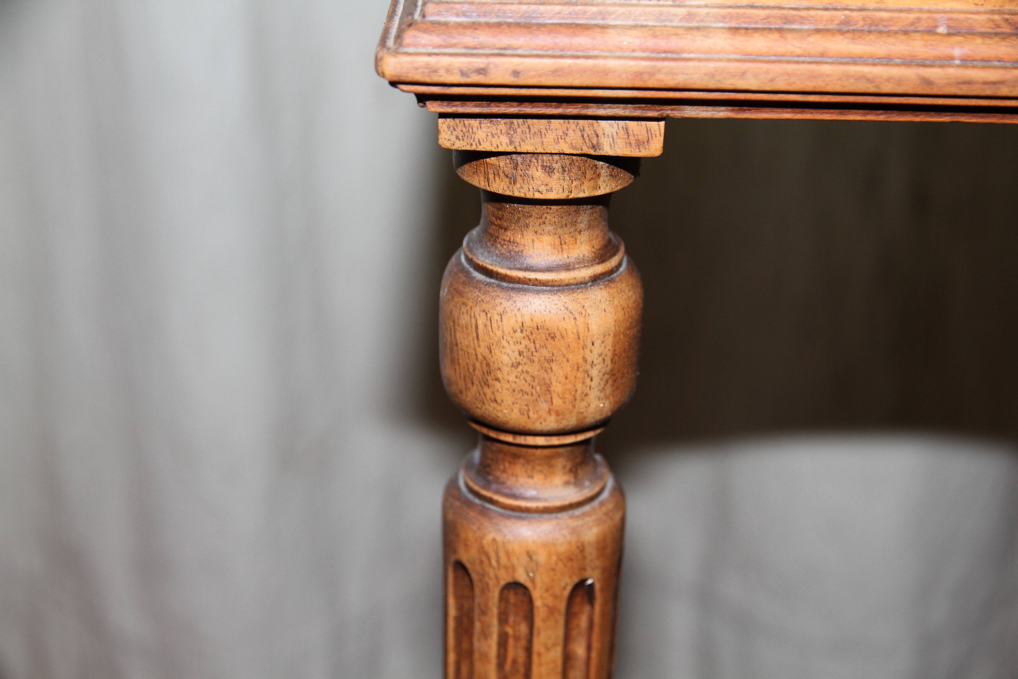 Wooden and marble bedside table