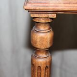 Wooden and marble bedside table