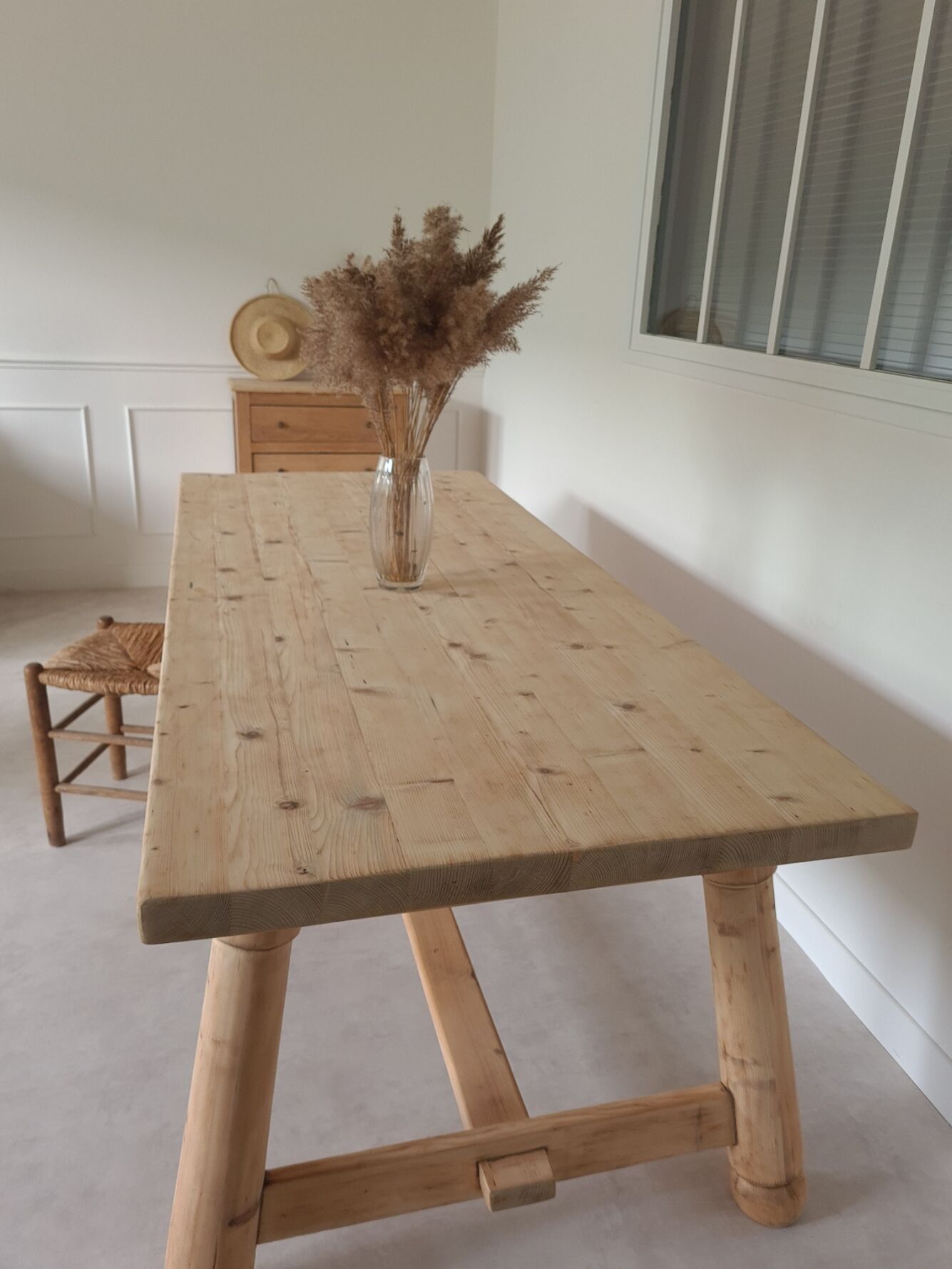 Brutalist farmhouse table