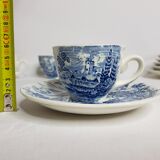 Tea set 6 cups and undercups Earthen Gien Wedgwood earthenware