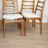 4 Scandinavian teak chairs 1960 Denmark