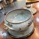 Glazed stoneware soup tureen with lid and plate – French workshop – 20th century