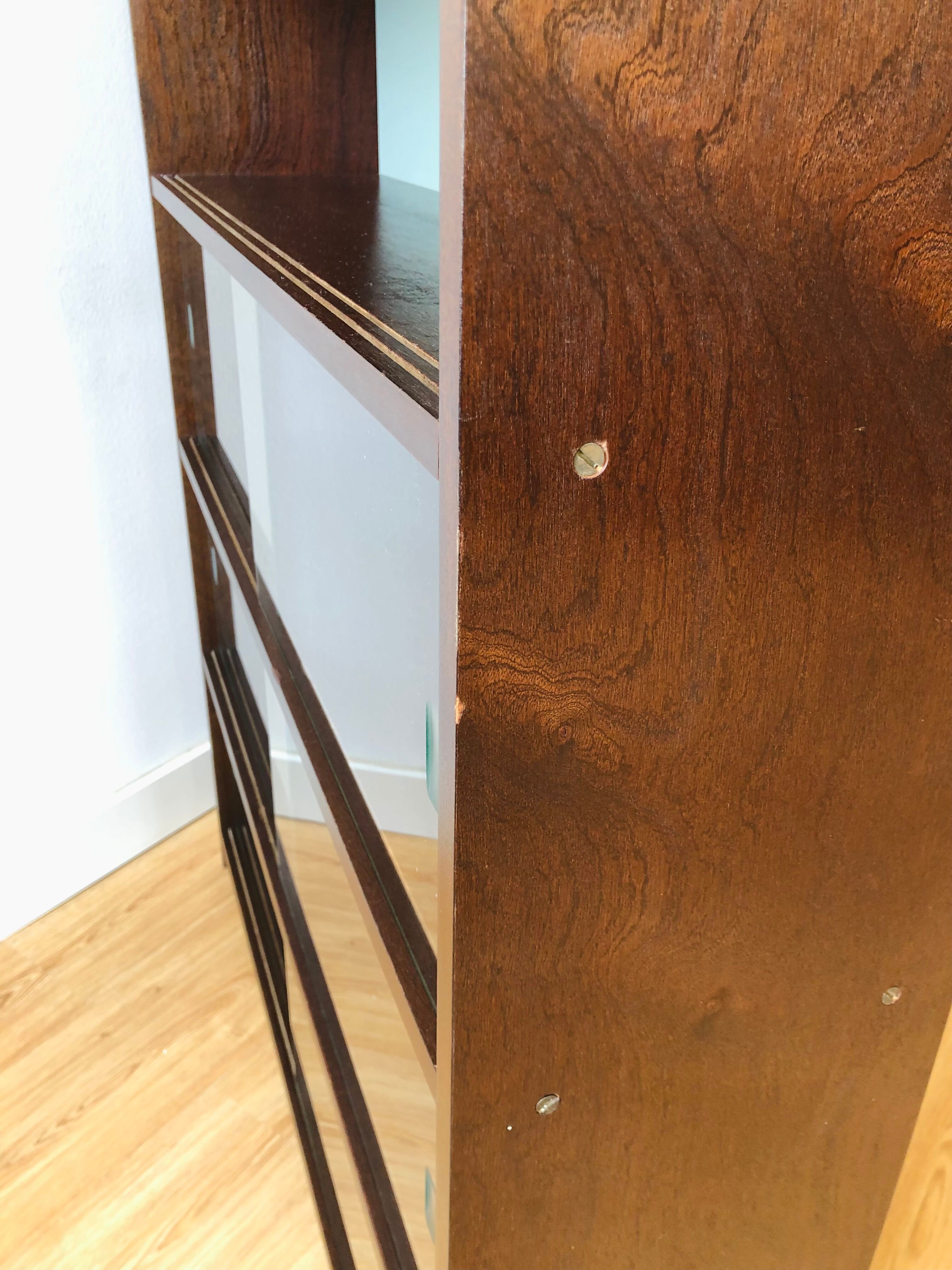 Vintage wooden showcase library 1950