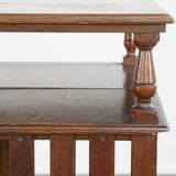 Large Antique English Oak Library Book Carousel
