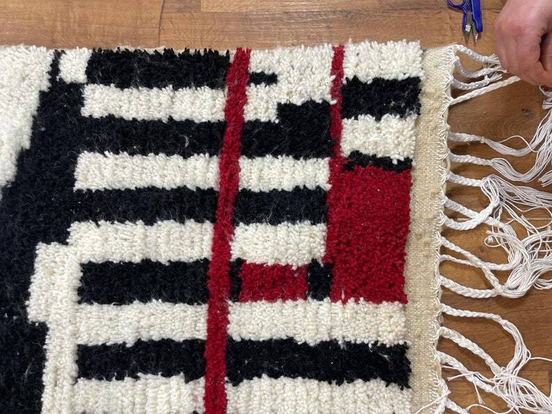 Large handmade bjaad rug 300cm x 200cm