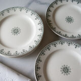 Six old flat plates "gagny" - iron earth