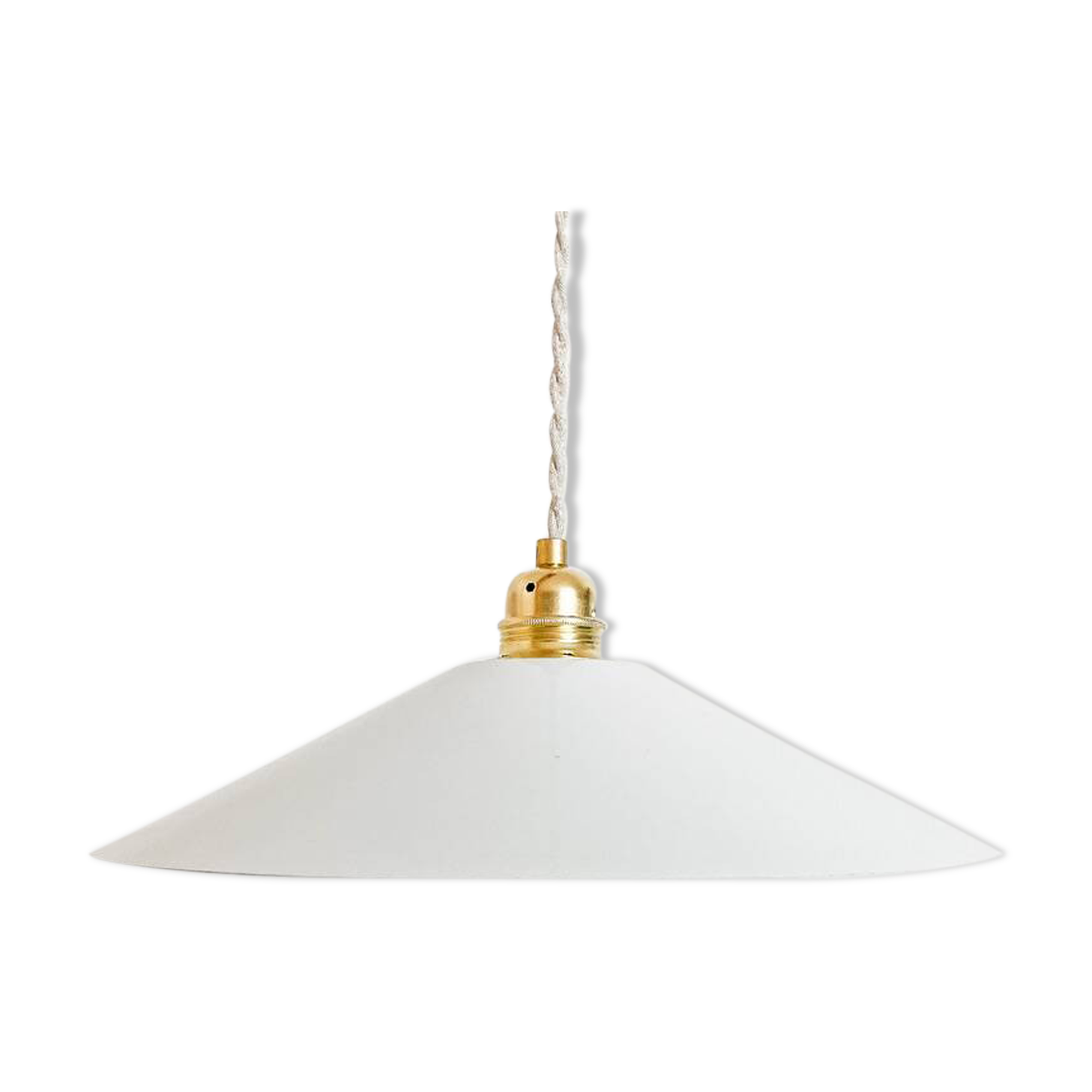 Suspension blanche en tôle émaillée