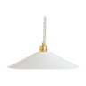 White enameled sheet metal pendant light
