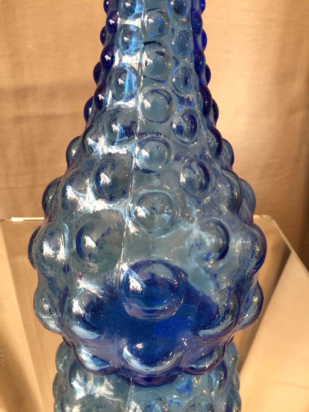 Superb cobalt blue bottle empoli genie made in italy