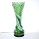 Antique vase in Clichy glass, speckled green with white speckles