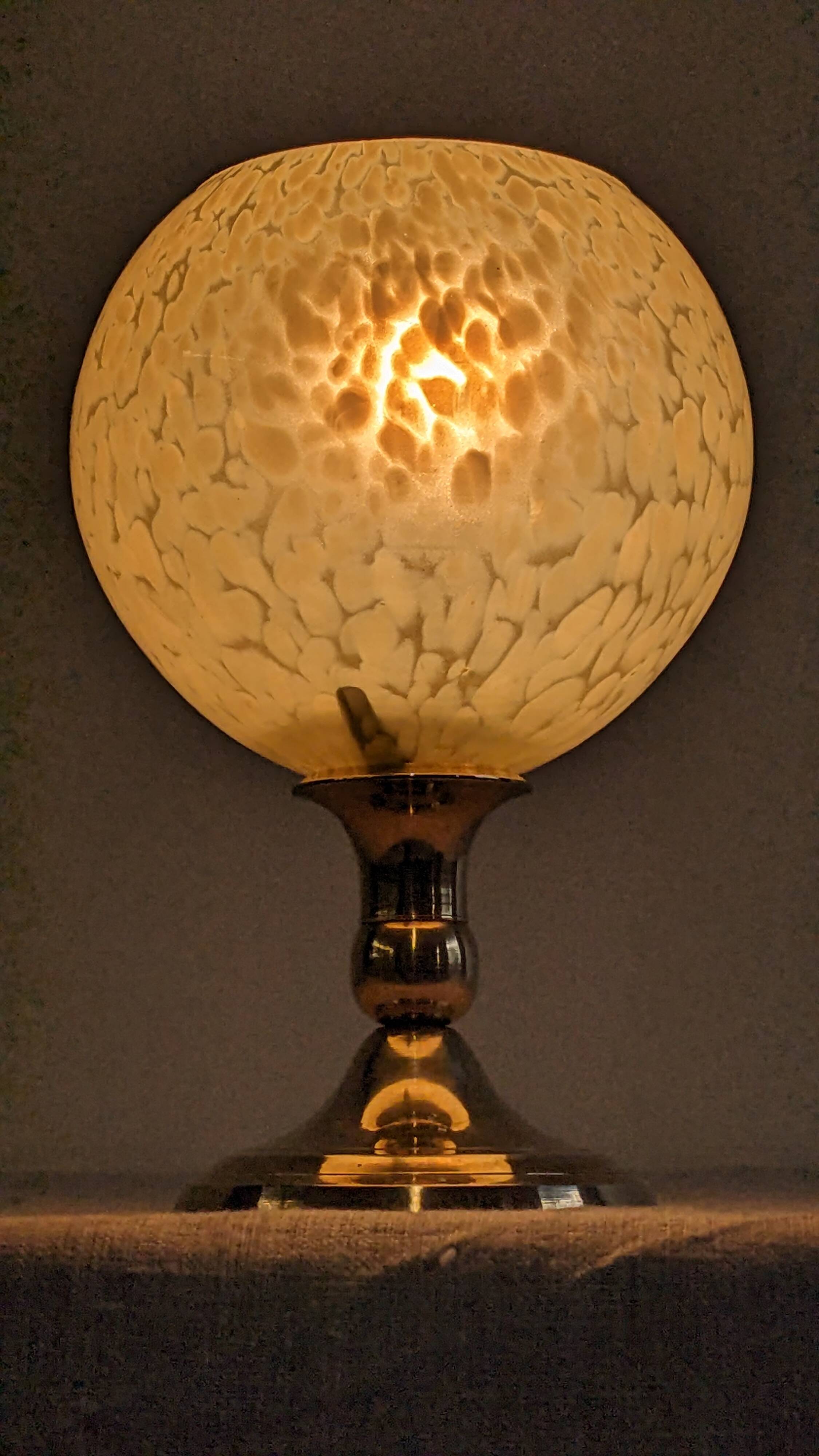 Lampe de chevet ou d'ambiance de style Art déco en verre de Clichy