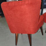 1950s chair red fabric