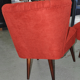 Chaise des années 1950 tissu rouge