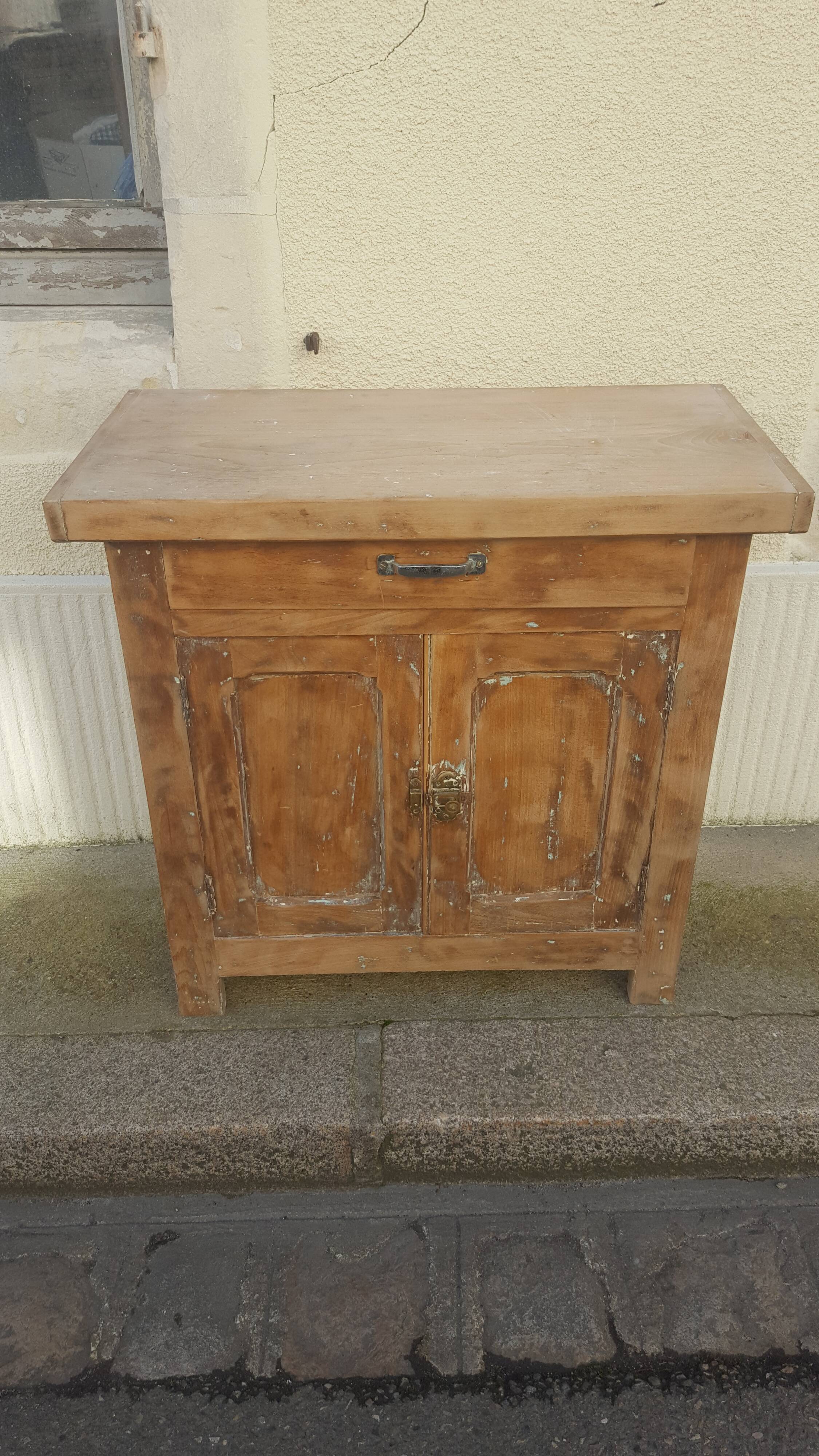 Parisian buffet billot natural patina