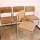 Set of 4 chairs from the 1970s – chrome, vintage fabric