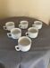 Service of 6 porcelain espresso cups
