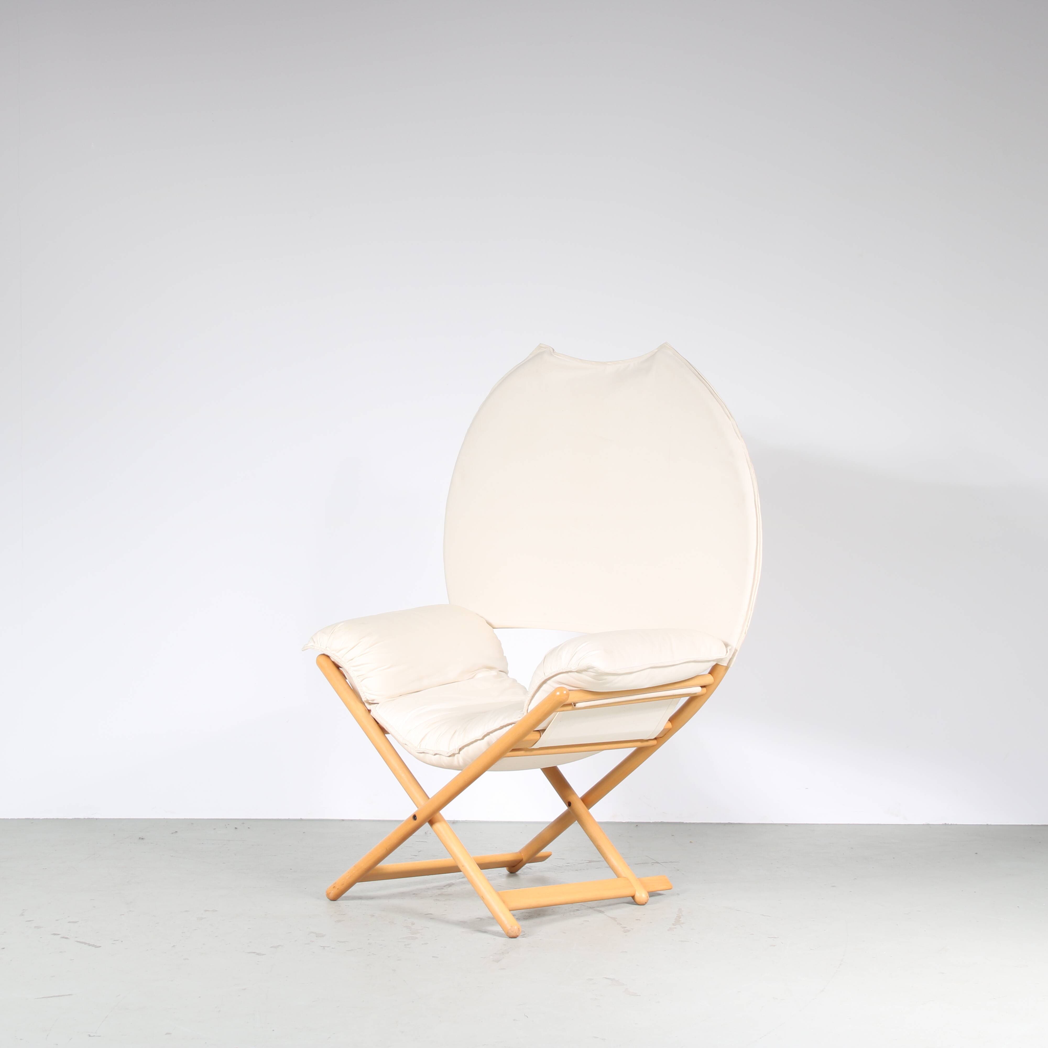 Chaise Vico Magistretti « Regina D'Africa » avec tabouret pour Alias, Italie 1970