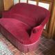 Toad red velvet sofa