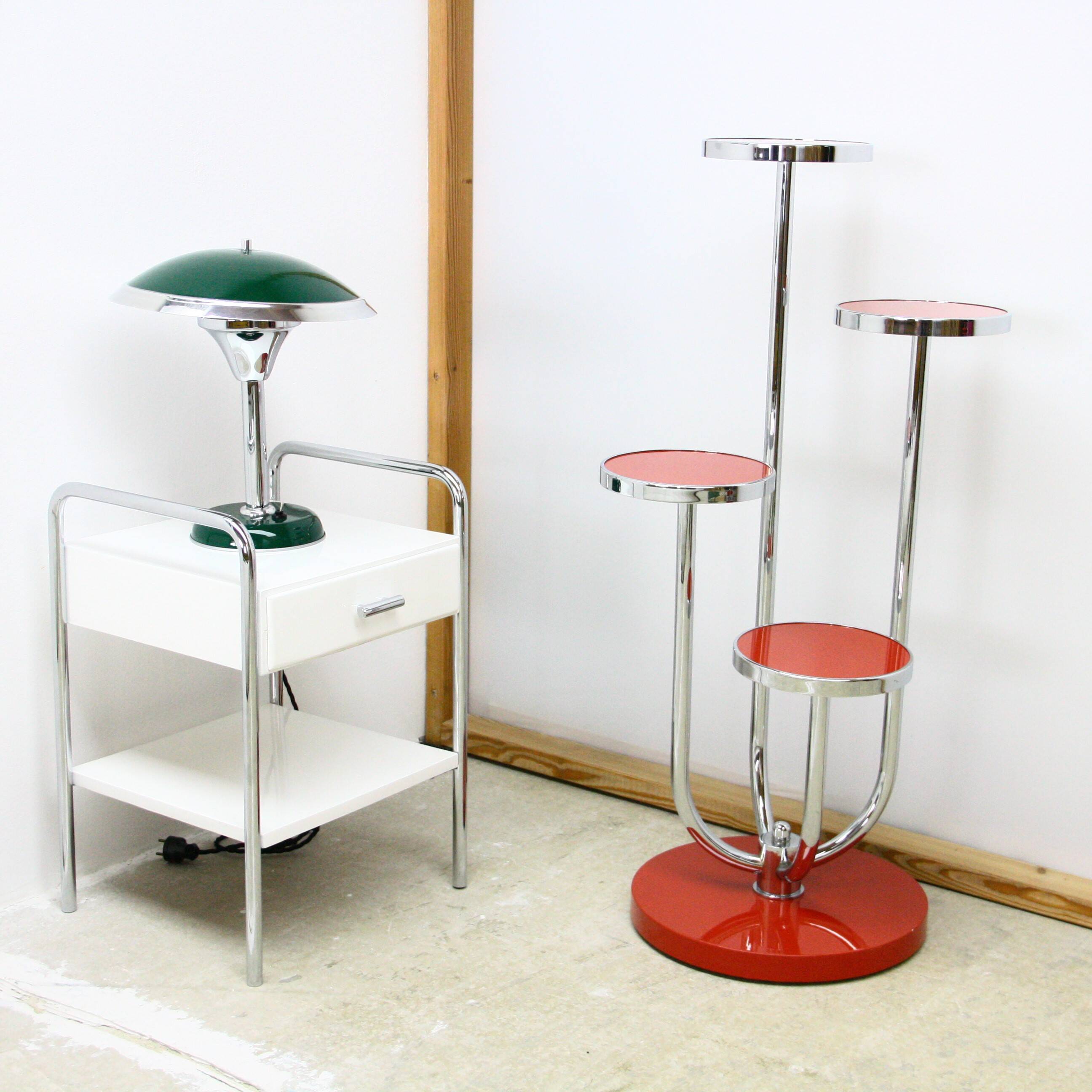 Functionalist/Bauhaus flower stand by J. Halabala, UP Zavody production