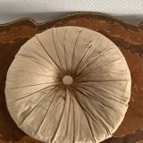 Coussin velours rond lamé or